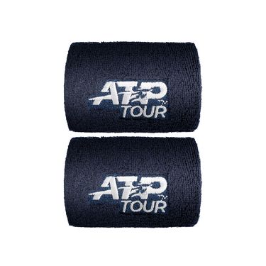 ATP Tour Logo Performance Short Wristbands - Navy Blueimage