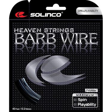 Solinco Barb Wire 16L Black Tennis String