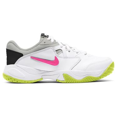 Nike Court Lite 2 Junior Tennis Shoe White/Laser Fuchsia/Hot Lime/Grey Fog CD0440 107image