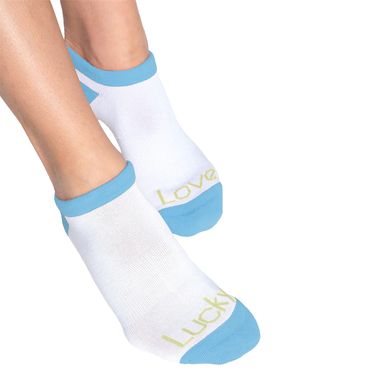 Lucky in Love Lavish Lane Sock Womens Blue CS07 459ûShoe Size: 4-10image