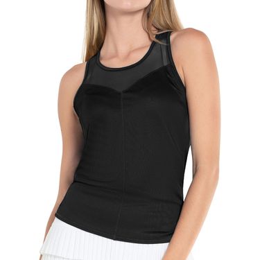 Lucky In Love Essentials Rib Tie Back Tank Top Womens Black CT946-001
image