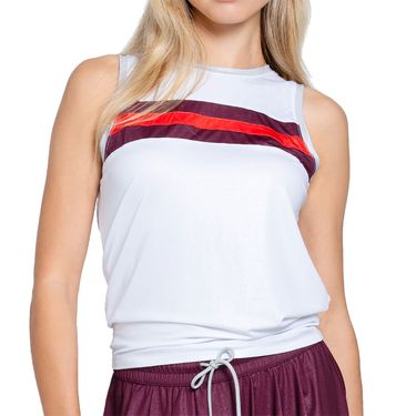 Lucky in Love Metallics Stripe Tie Back Tank Top