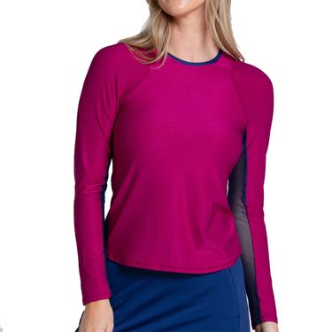 Lucky in Love The Berry Buzz Shimmer On Long Sleeve Top