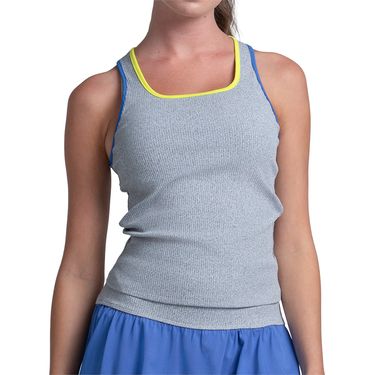 Lucky in Love Bold Statements Court Rib Racerback Tank Womens Heather CX186 080image