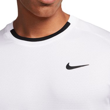 Nike Court Dri Fit Advantage Crew - White/Black | Midwest