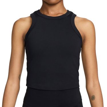 Nike One Fitted Dri Fit Crop Tank Womens Black/White FN2806 010
image