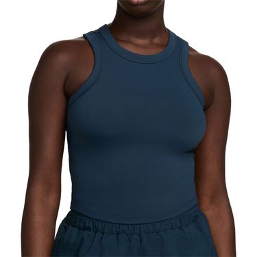 Nike One Fitted Dri Fit Crop Tank Womens Armory Navy/Black FN2806 478
image