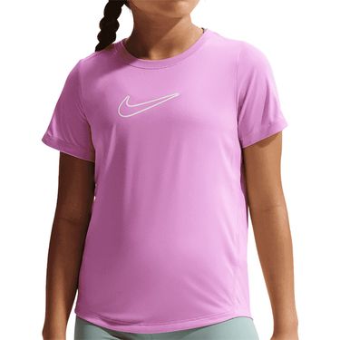 Nike Girls Dri Fit Graphic Tee Shirt Light Magenta/White FZ5600 503image