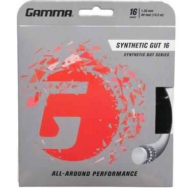 Gamma Synthetic Gut 16G Black Tennis String