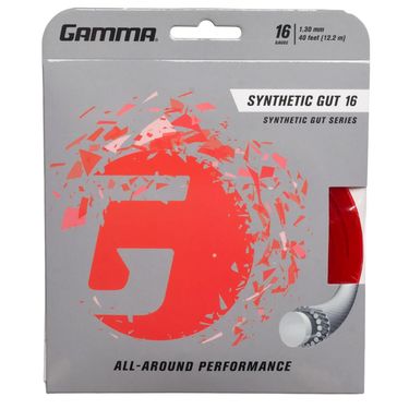 Gamma Synthetic Gut 16G Red Tennis String