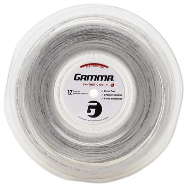Gamma Synthetic Gut 17g (1.25mm) Tennis String REEL (720) White GSGR14image