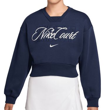 Nike Court Collection Fleece Crew Womens Midnight Navy/Sail IB0757 410image