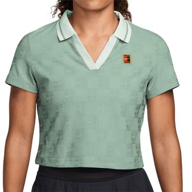 Nike Court Collection Crop Polo Womens Steam Green/Barely Green IB0772 006image
