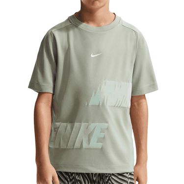 Nike Boys Dri Fit Printed Tee Shirt Spruce Fog/White IF2474 304image