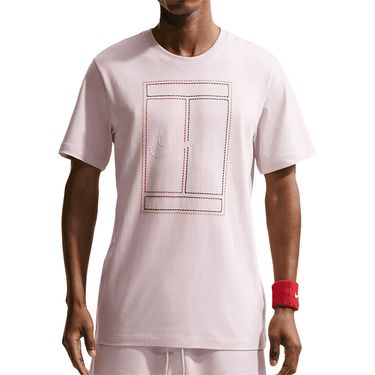 Nike Court Heritage Tee Shirt Mens Silt Red IH2085 667image