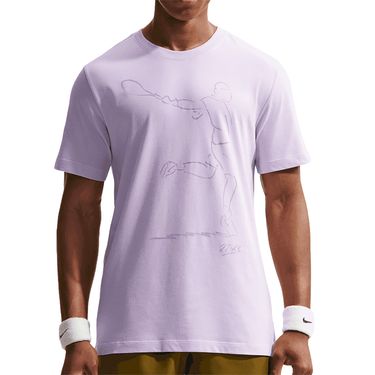 Nike Court Paris Tee Shirt Mens Violet Mist IH2104 511image