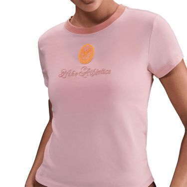 Nike Court Club Short Sleeve Crop Top Womens Pink Glaze/Red Stardust IH7802 607
image