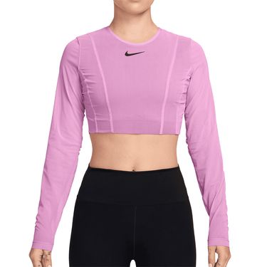 Nike Court Slam Long Sleeve Crop Top Womens Light Magenta/Black II3375 503image