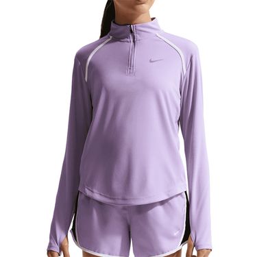 Nike Girls Tempo Half Zip Long Sleeve Violet Star/White/Reflective Silver IM3661 589image