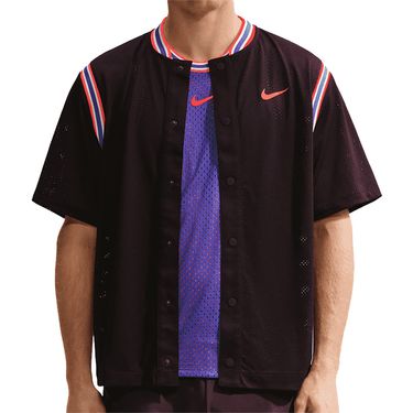 Nike Court Slam Button Up Mens Burgundy Ash/Bright Crimson IM6611 647image