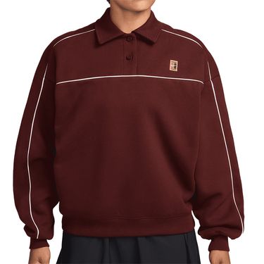 Nike Court Collection Fleece Henley Womens Mystic Dates IU3253 658image