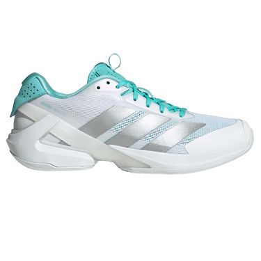 adidas Ubersonic 5 Womens Tennis Shoe White/Silver Metallic/Mint JQ6352
image