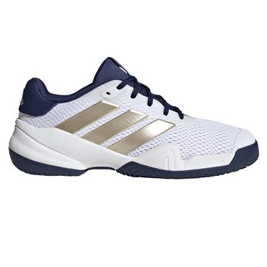 adidas Barricade K Junior Tennis Shoe White/Cyber Metallic/Dark Blue JR4448image
