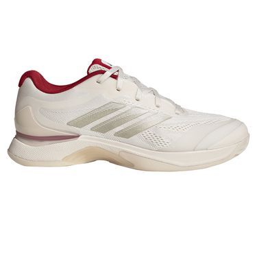 adidas Avacourt 3 Womens Tennis Shoe Chalk White/Ice Gold Metallic/Victory Red JS2560image