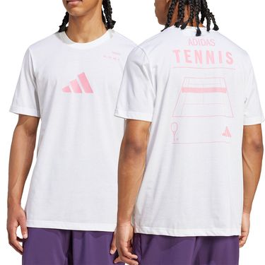 adidas Tennis Graphic Tee Shirt Mens White JV8497
image