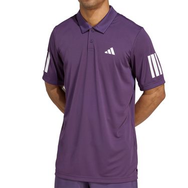 adidas Club 3 Stripe Polo Mens Aurora Plum JY2901
image