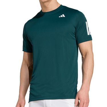 adidas Club 3 Stripe Tee Shirt Mens Aurora Ivy JY2947
image