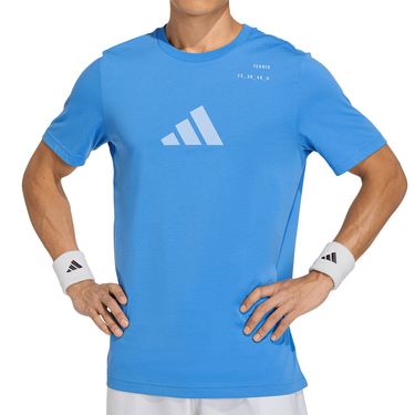 adidas Tennis Graphic Tee Shirt Mens Ray Blue KB9449
image
