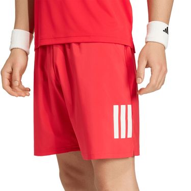 adidas Club 7 inch 3 Stripe Short