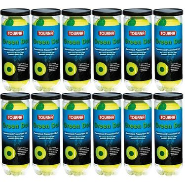 Tourna Green Dot Tennis Balls (12 pack)