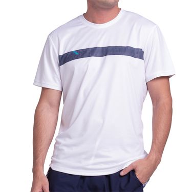 K Swiss Propel Short Sleeve Shirt Mens White/Midnight KMT47 29J122image