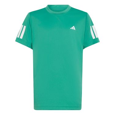 adidas Club 3 Stripe Boys Tee Shirt