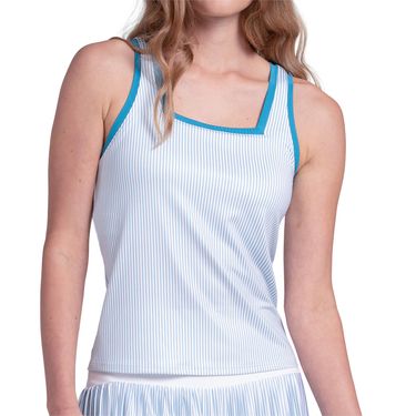 K Swiss Square Neck Tank Womens Baltic/White KWT74 21J994image
