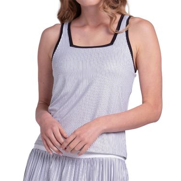 K Swiss Square Neck Tank Womens White/Black KWT74 22J121image