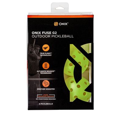 Onix Fuse G2 Outdoor Pickleball 6 Pack - Neon Yellow
image