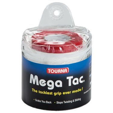 Tourna Mega Tac Overgrip (30pk) White MT 30XL W