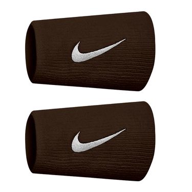 Nike Tennis Premier Doublewide Wristbands 2PK Velvet Brown/Silver N0002466 243OS
image