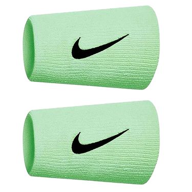 Nike Tennis Premier Doublewide Wristbands 2PK Mint Foam/Metallic Black N0002466 321OS
image