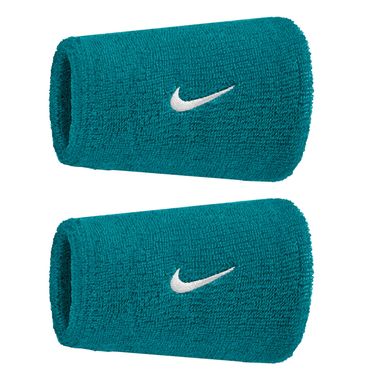 Nike Classic Doublewide Wristbands 2pk Bright Spruce/White N1012406 327OSimage