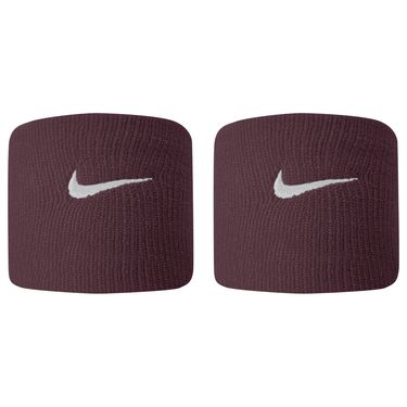 Nike Tennis Premier Wristbands 2pk Burgundy Crush/Silver NNN52 623OS
image