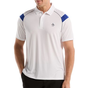 Penguin Raglan Stripe Polo Mens Bright White O1KSG013 118image