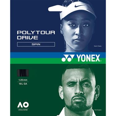 Yonex Poly Tour Drive 125 16L Black Tennis String
