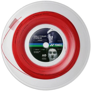 Yonex PolyTour Force 17g (1.20mm) Tennis String REEL (656) Bright Redimage