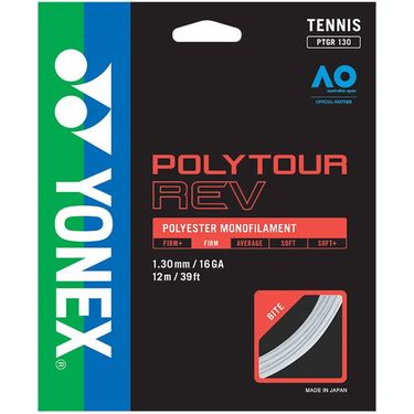 Yonex Poly Tour Rev 130 16G White Tennis String