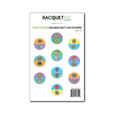 Racquet Inc Food Themed Butt Cap Stickers