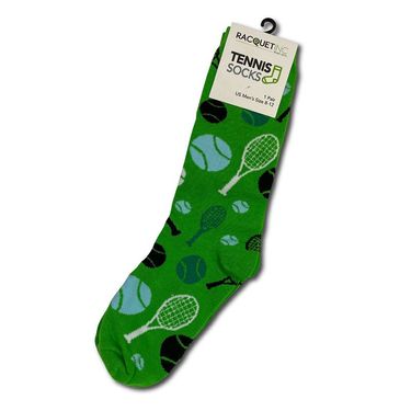 Racquet Inc Novelty Socks - Green/Blue/Whiteimage